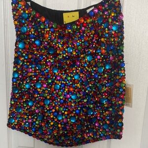 Multicolor Beaded Women's Skirt
